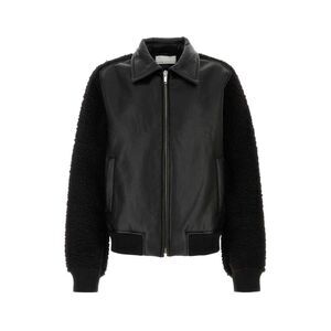 Random Identities Men Black Synthetic Leather Jacket